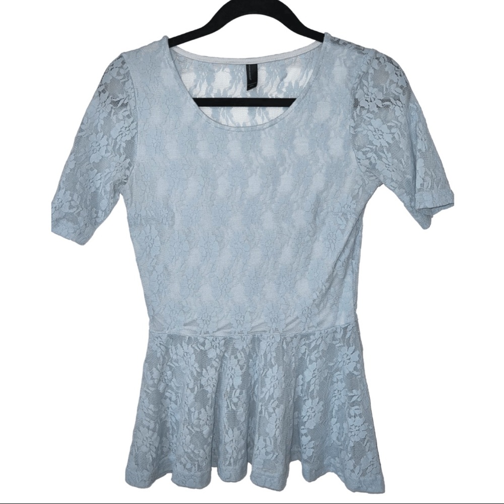 Vero Moda Baby Blue Lace Blouse